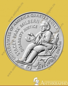 фото 25 центов 2025 США - Стейси Парк Милберн №19 25 центов 2025 США - Стейси Парк Милберн №19